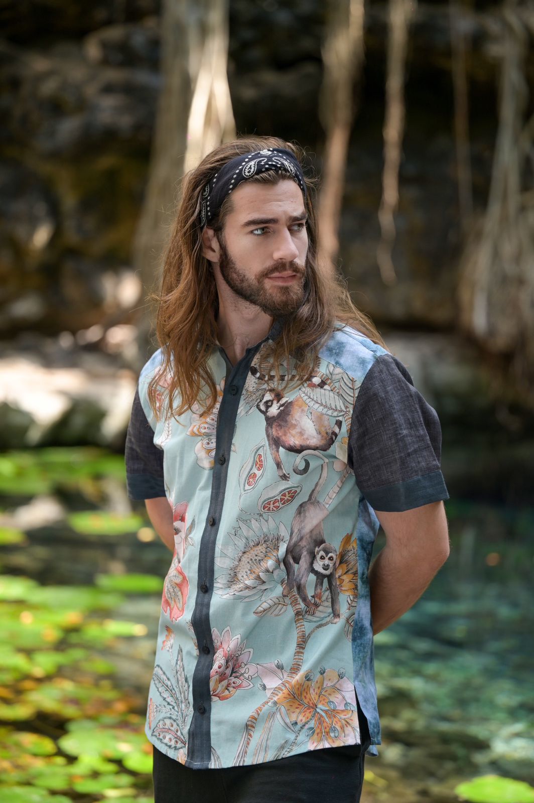 Camisa estampado de monos