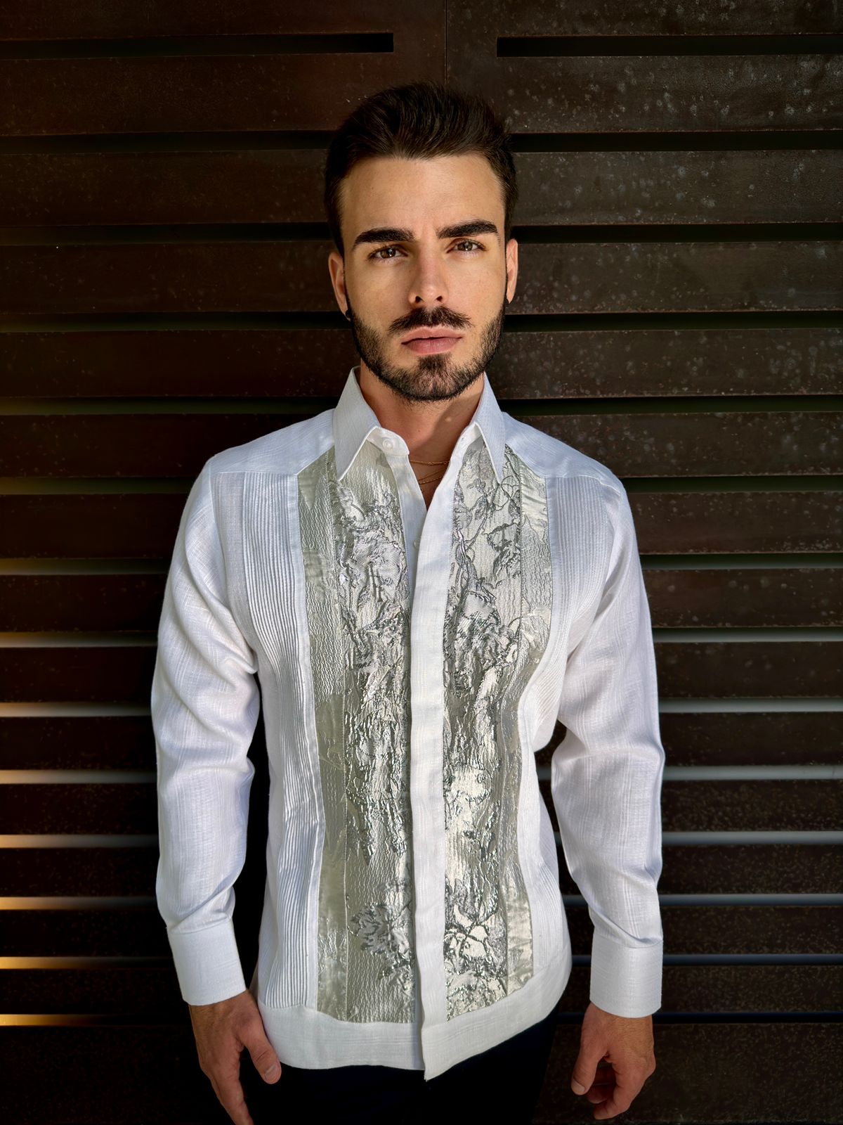 Camisa de manga larga en lino Irlandés