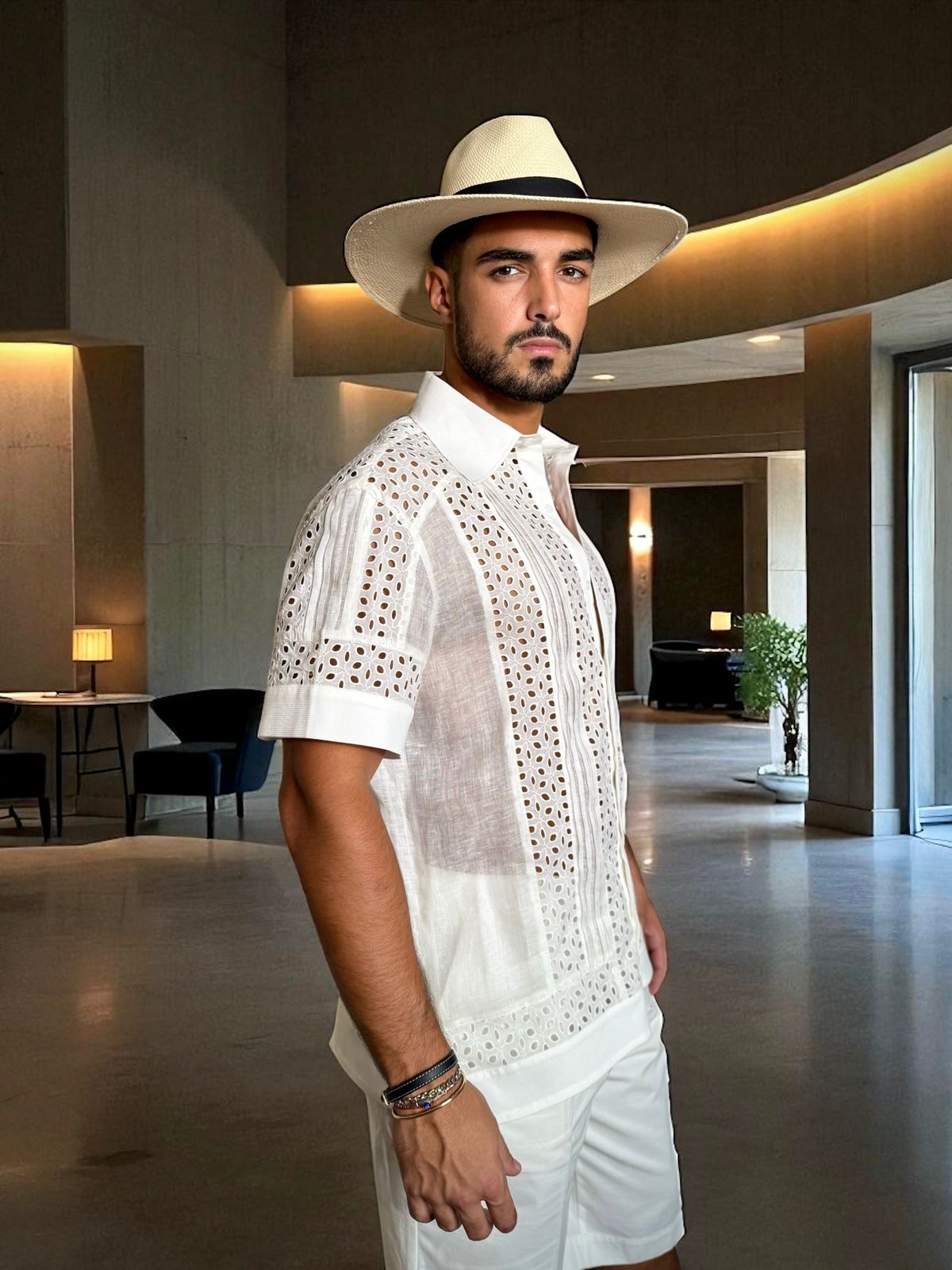 Guayabera en gasa