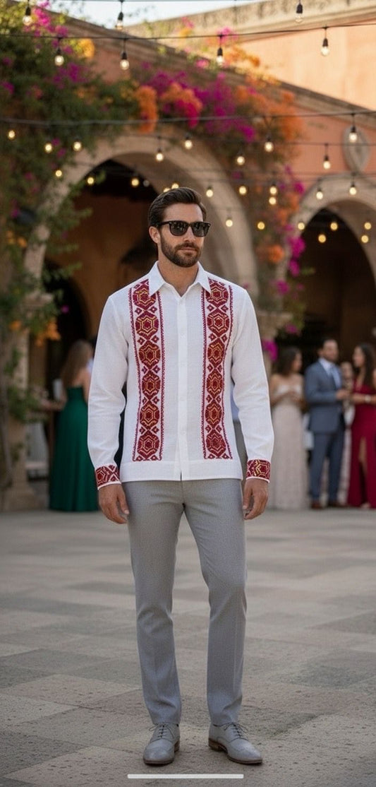 Guayabera “Textura del Alba”